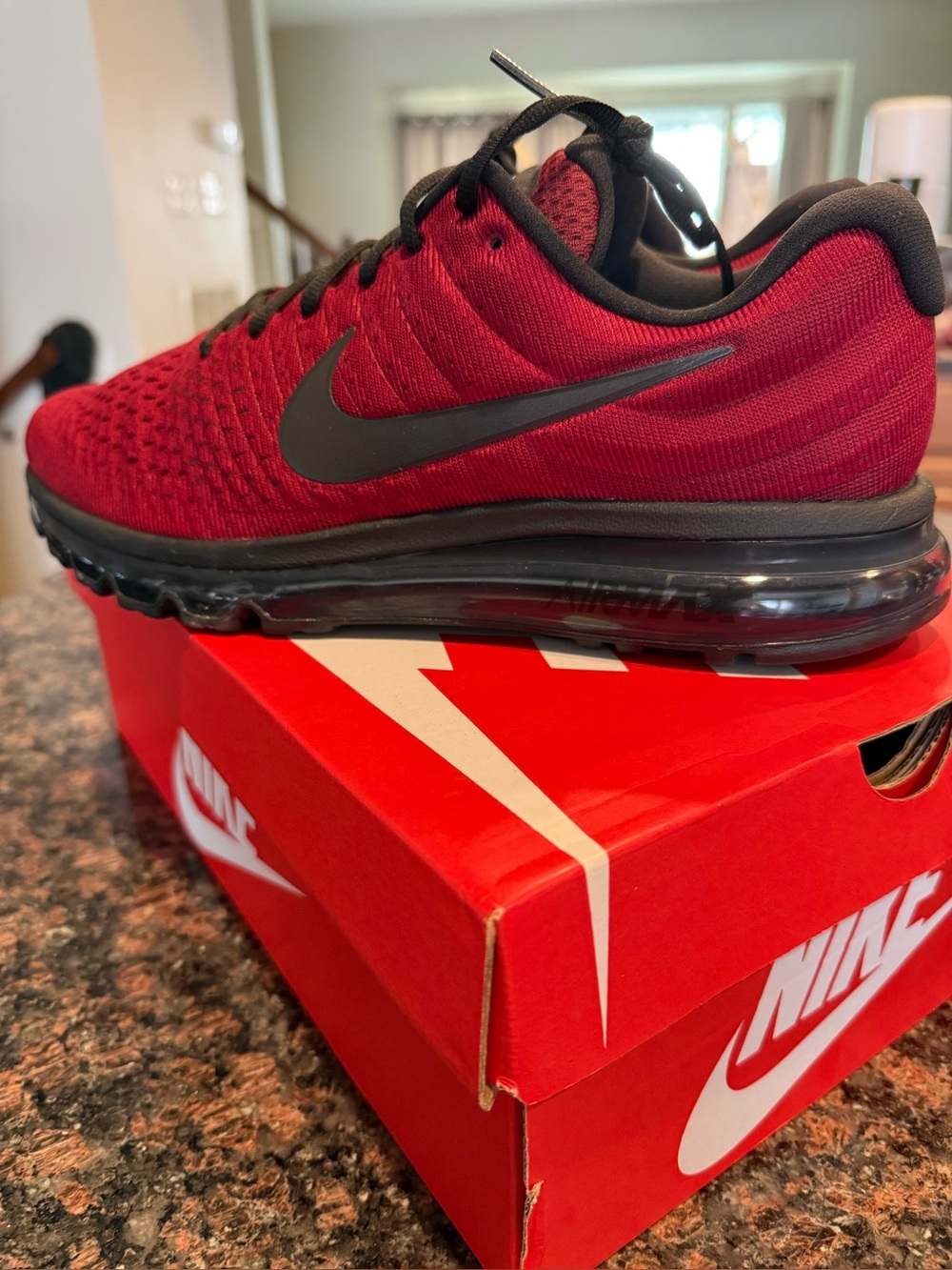 Nike Air Max 2017 Team Red Black 849559-603 Brand New in Box